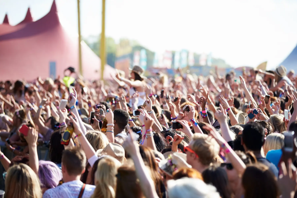 crowded festivals and events